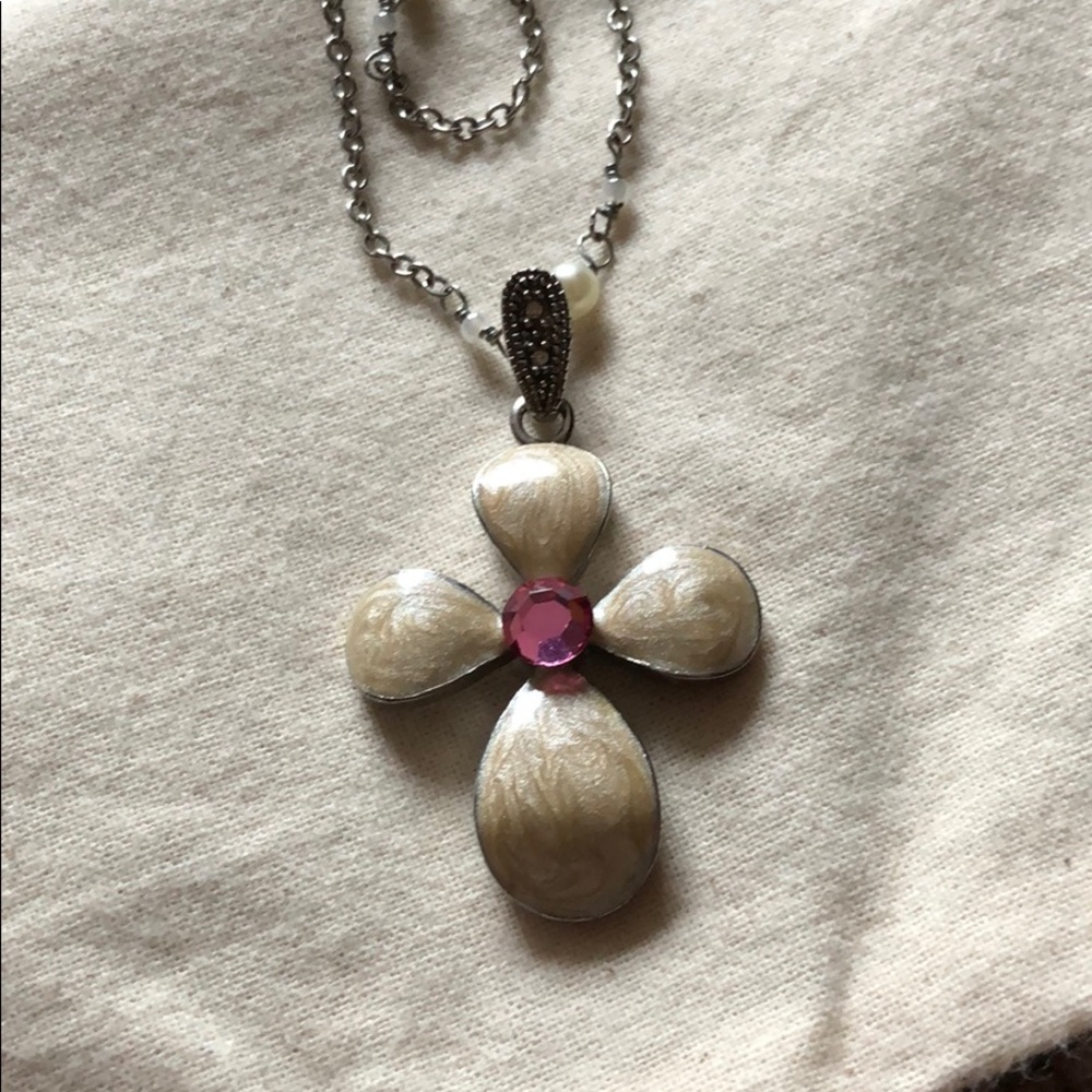 2 Tiered Cross Necklace